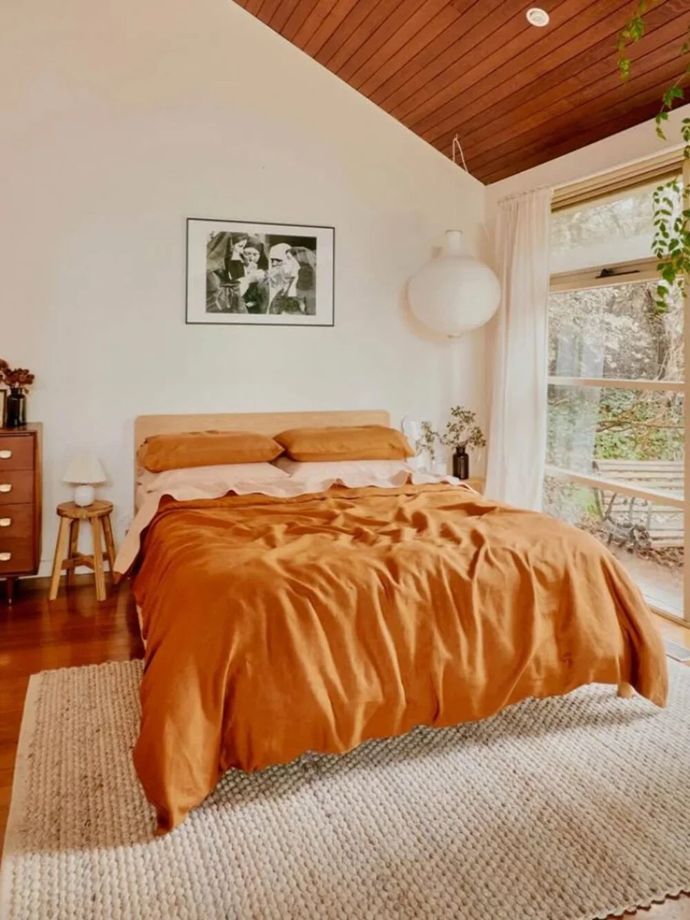 Bed Threads Rust Full/Queen 100% French Linen Duvet Cover